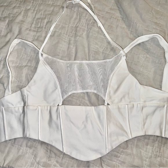 Shop Akira white corset halter top - Picture 1 of 1